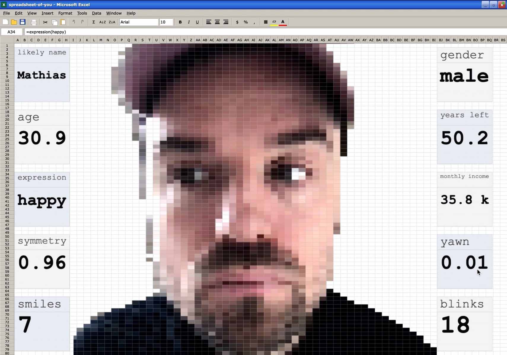 Cover Image for the project: Spreadsheet of You