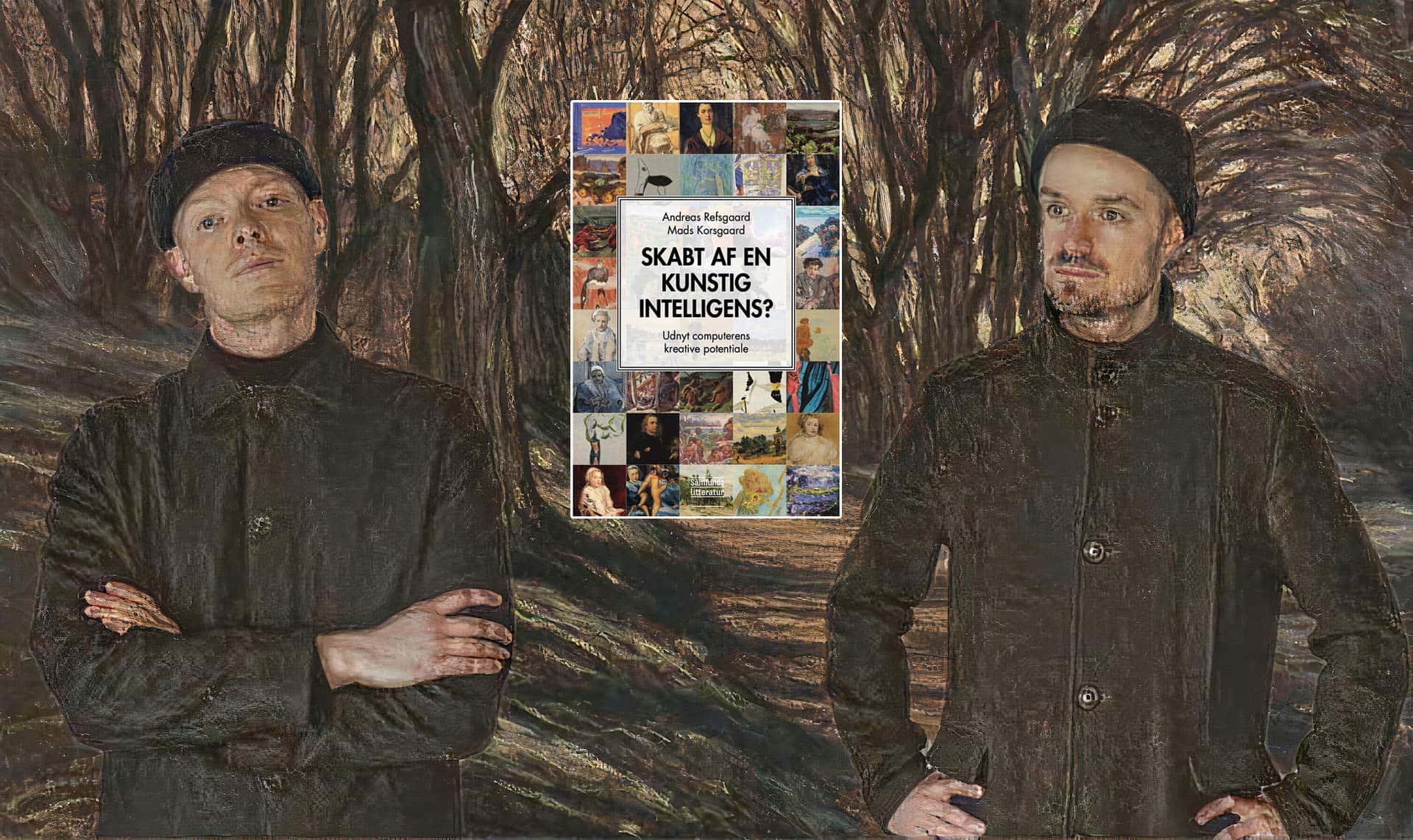 Andreas Refsgaard og Mads Korsgaard med deres bog om AI og kunst
